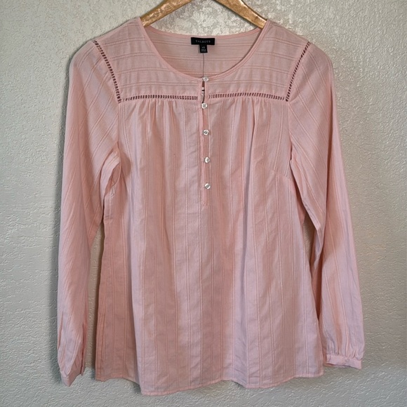 Talbots Women's XS Long Sleeve Pink Top Lightweight‎ Cuff With Buttons NWT - Picture 1 of 7